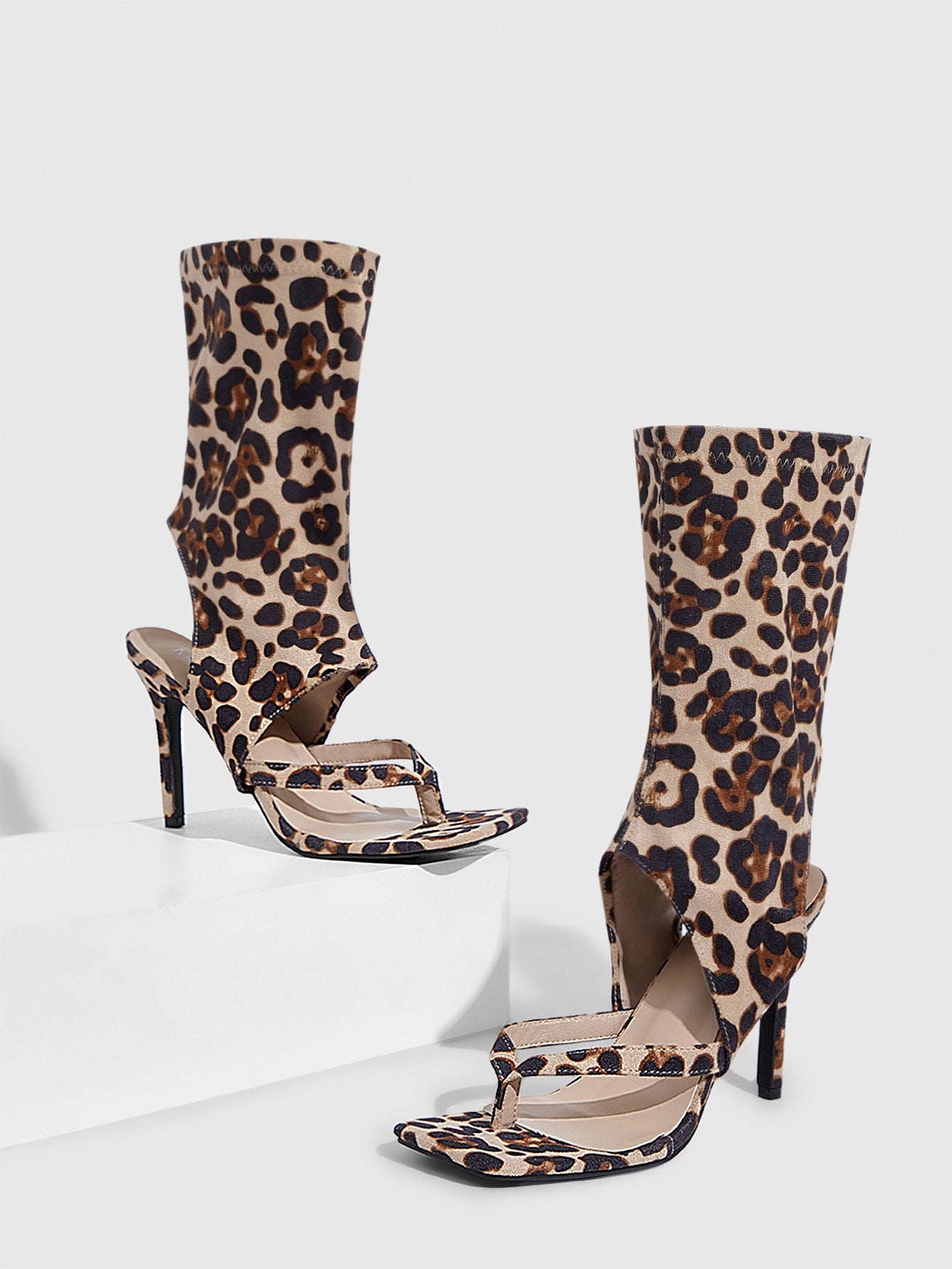 Women Sexy Black Cutout Sexy Prom High-Heeled Sandals 13