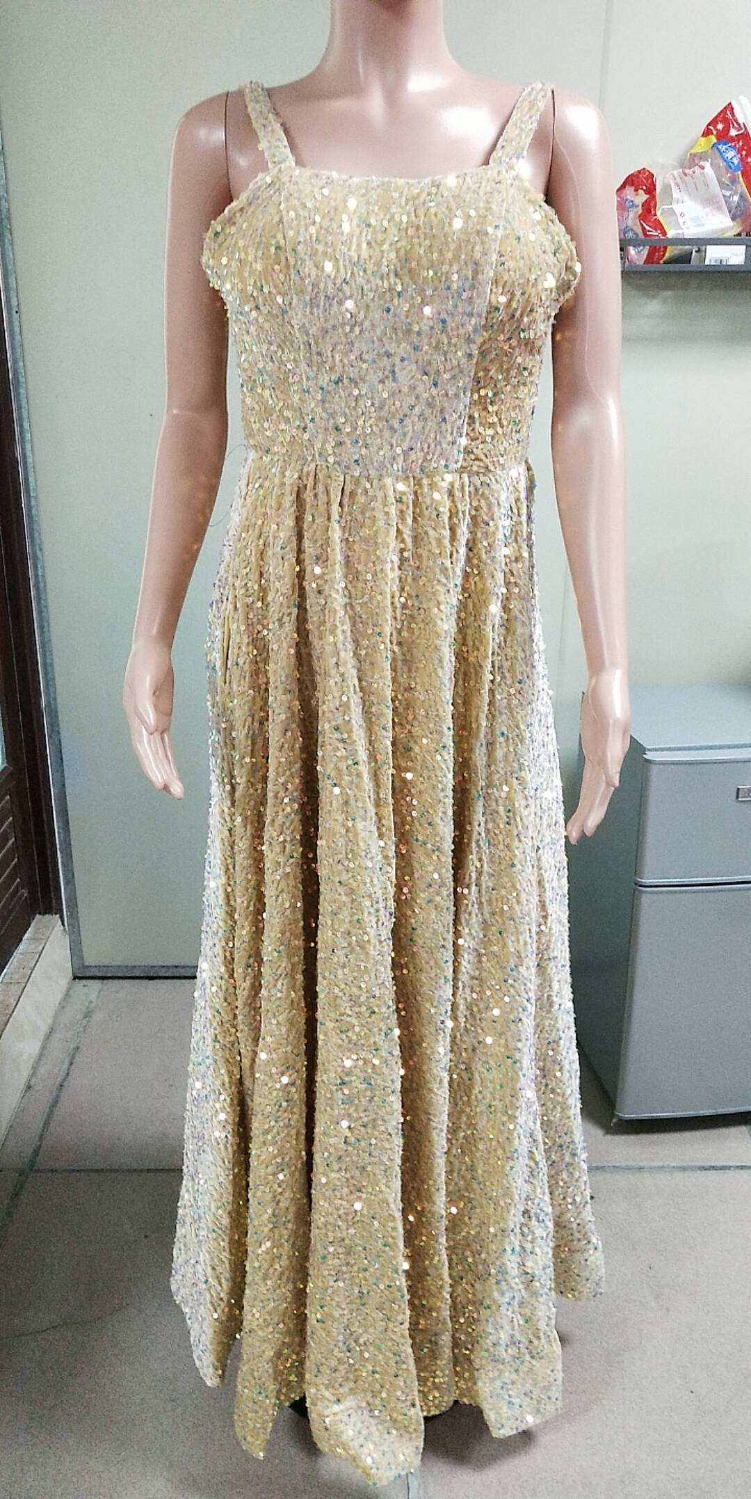 Luxury Sequin Prom Dress Side Slit Glitter Long A Line Formal Party Evening Dress(process time 3-7days) 43