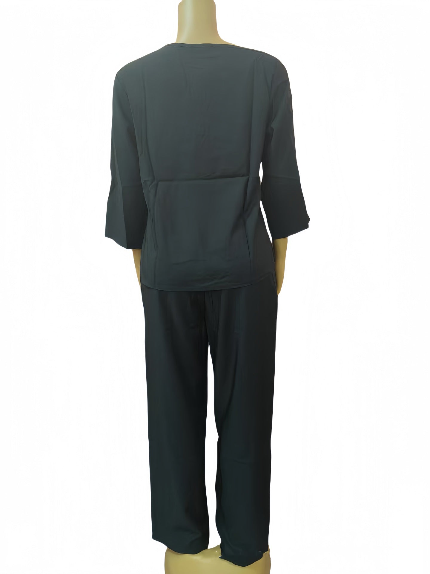 Women Twill color matching Casual Top and trousers Two Piece Set 11