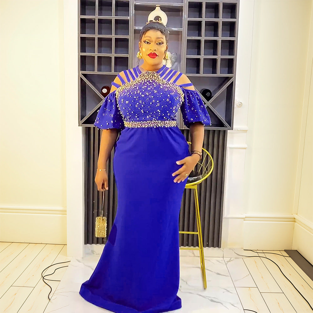Plus size African Women formal party party dress 3