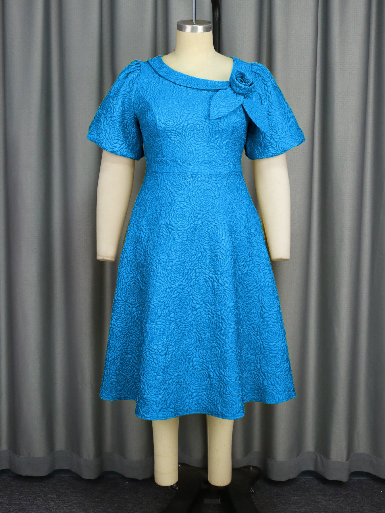 Jacquard Plus Size Fashion Formal Party A-Line Dress 13