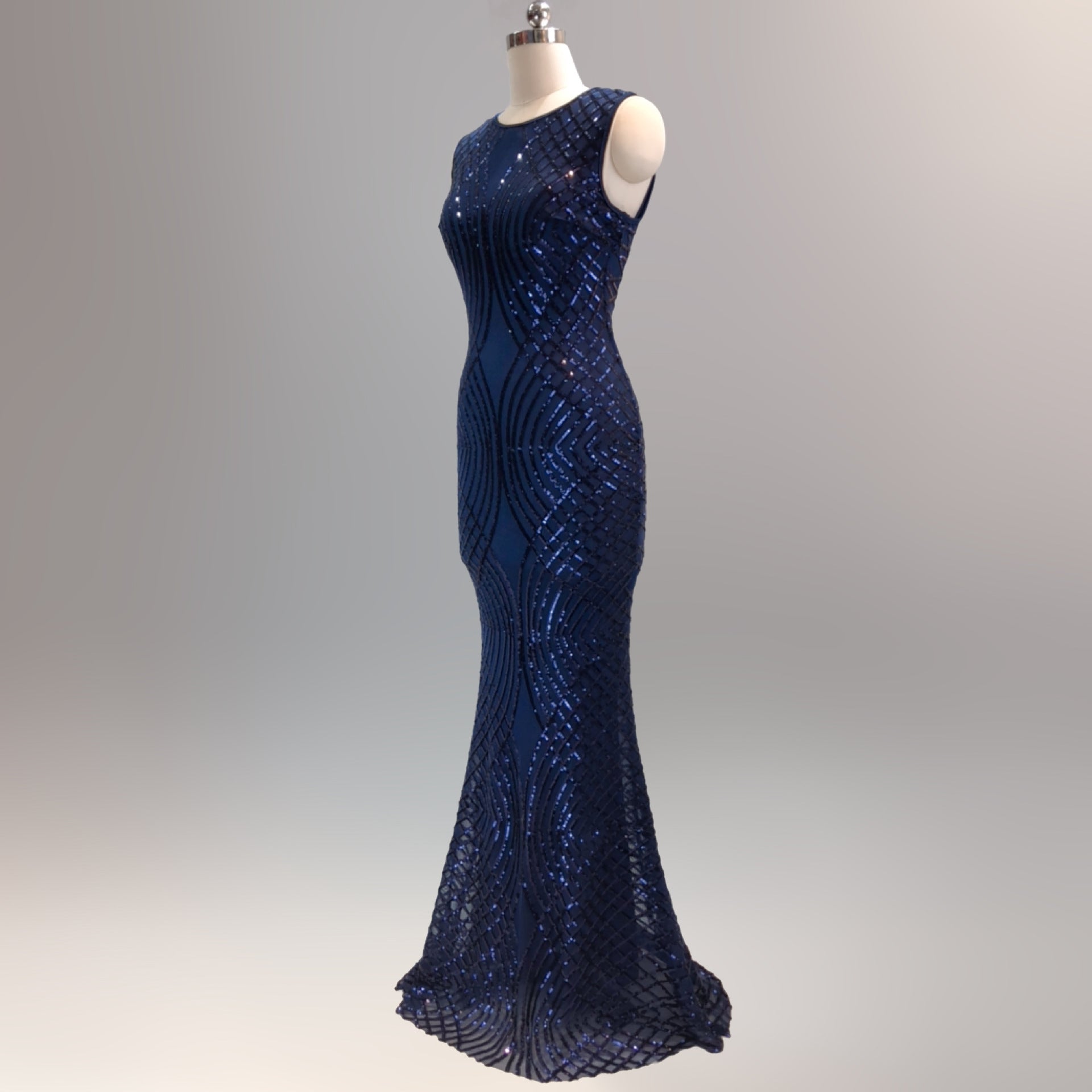 Celebrity matching evening dress sequins fish tail dinner party dress 18