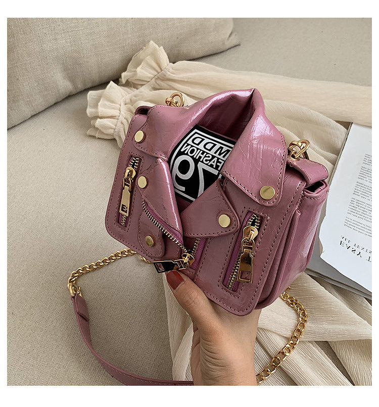 Women Uniform Bag Turndown Collar Jacket Style Bag 40