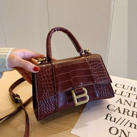 Small bag women's armpit bag one shoulder baguette retro stone texture messenger bag 13