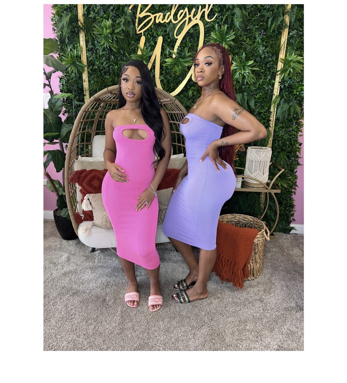 Women Stretch Solid Ribbed Strapless Off-Shoulder Bodycon Dress 12