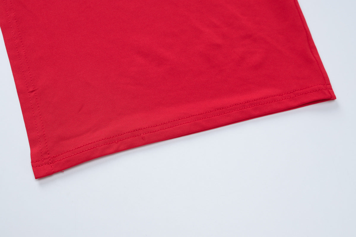 Women's Summer Fashion Style Slim Wide Strap U Neck Slit Long Dress 17