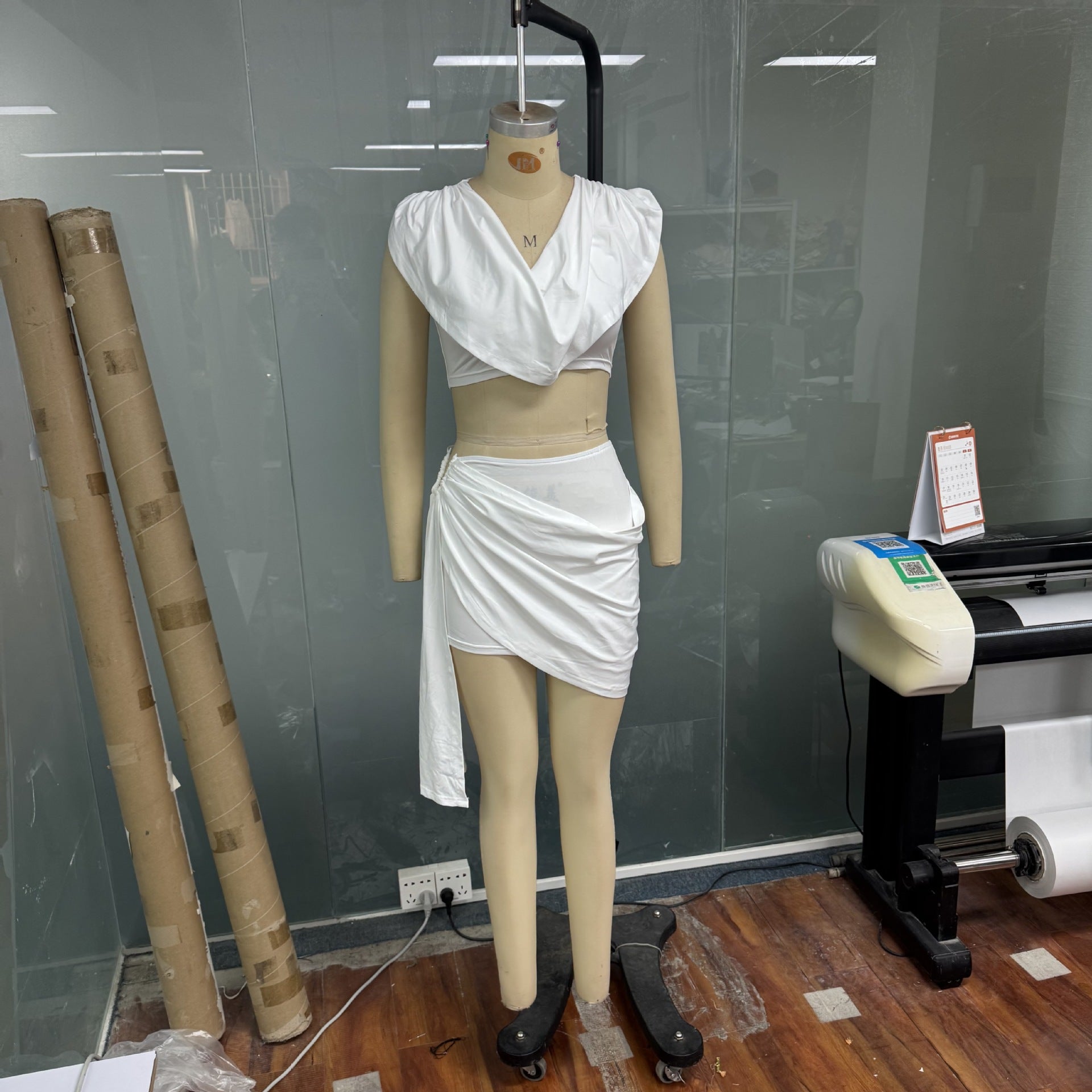 Women sexy Top and pleated Skirt two-piece set 5