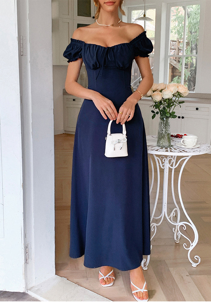 Spring/Summer Women's Party Elegant Off-Shoulder Short-Sleeved Dress