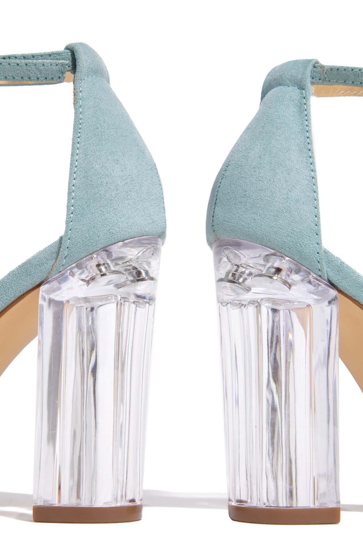 High-Heeled Fashion Sandals Summer Round Toe Thick Heel One-Line Buckle Sandals 9