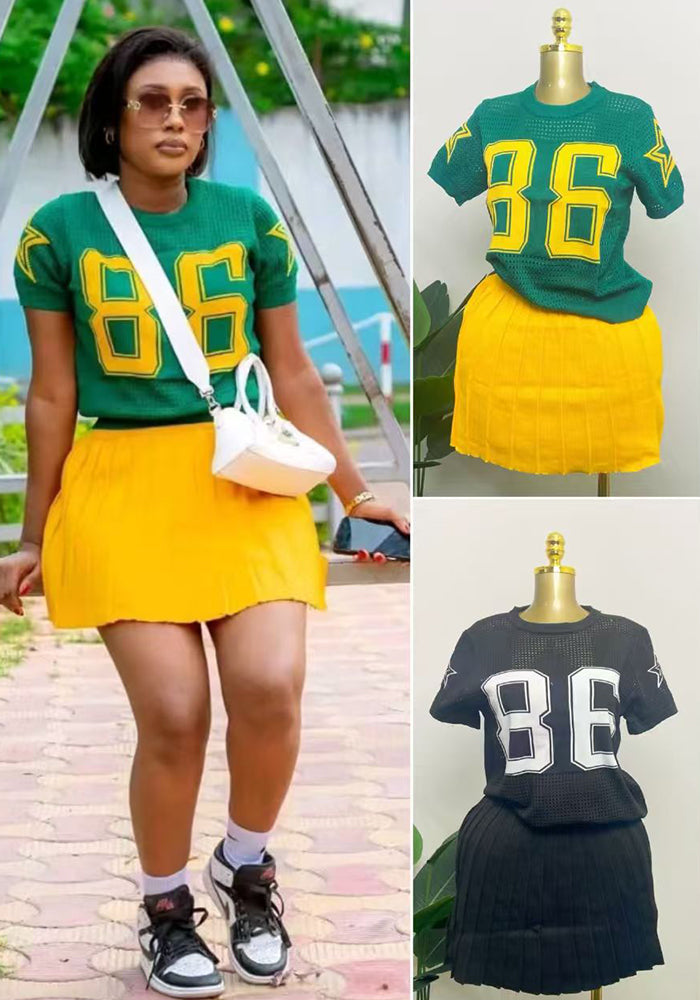 Oversized Star-Embroidery Knit Sweater