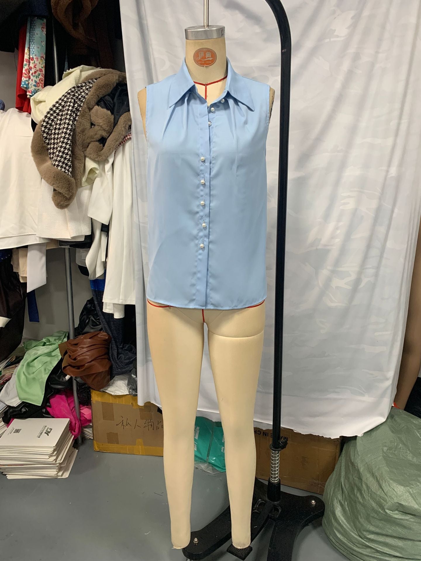 Women Summer French Tank Sleeveless Shirt Top 4