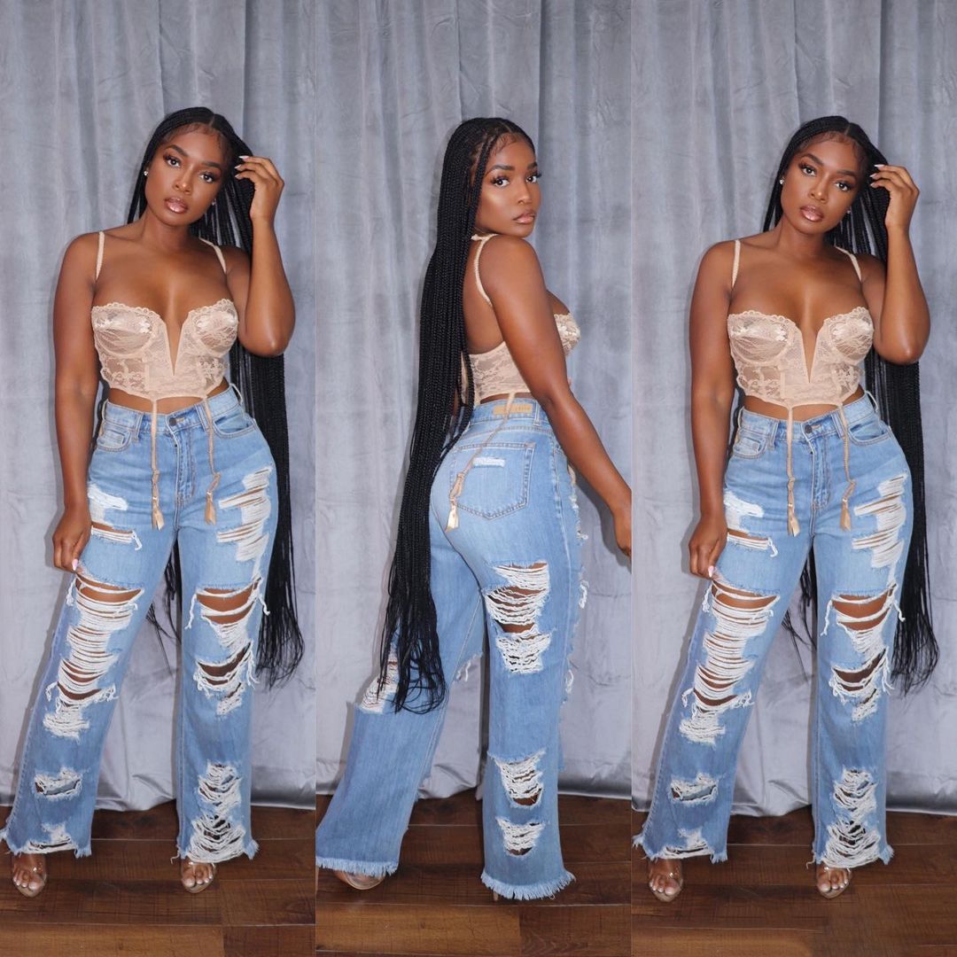 Sexy Chic Ripped Denim Pants 7