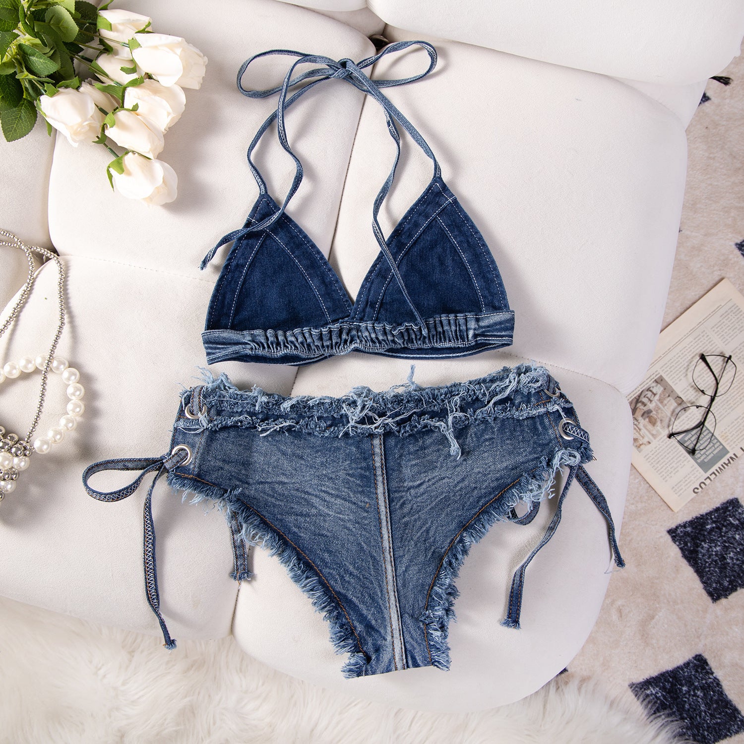 Women Denim Bikini Set 6