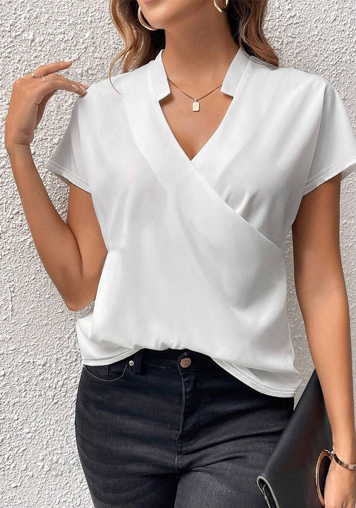 Fashion Casual Summer Slim Solid Color Short-Sleeved Tops T-Shirt