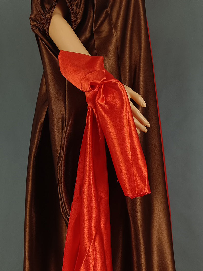 Women Plus Size African satin dress 20