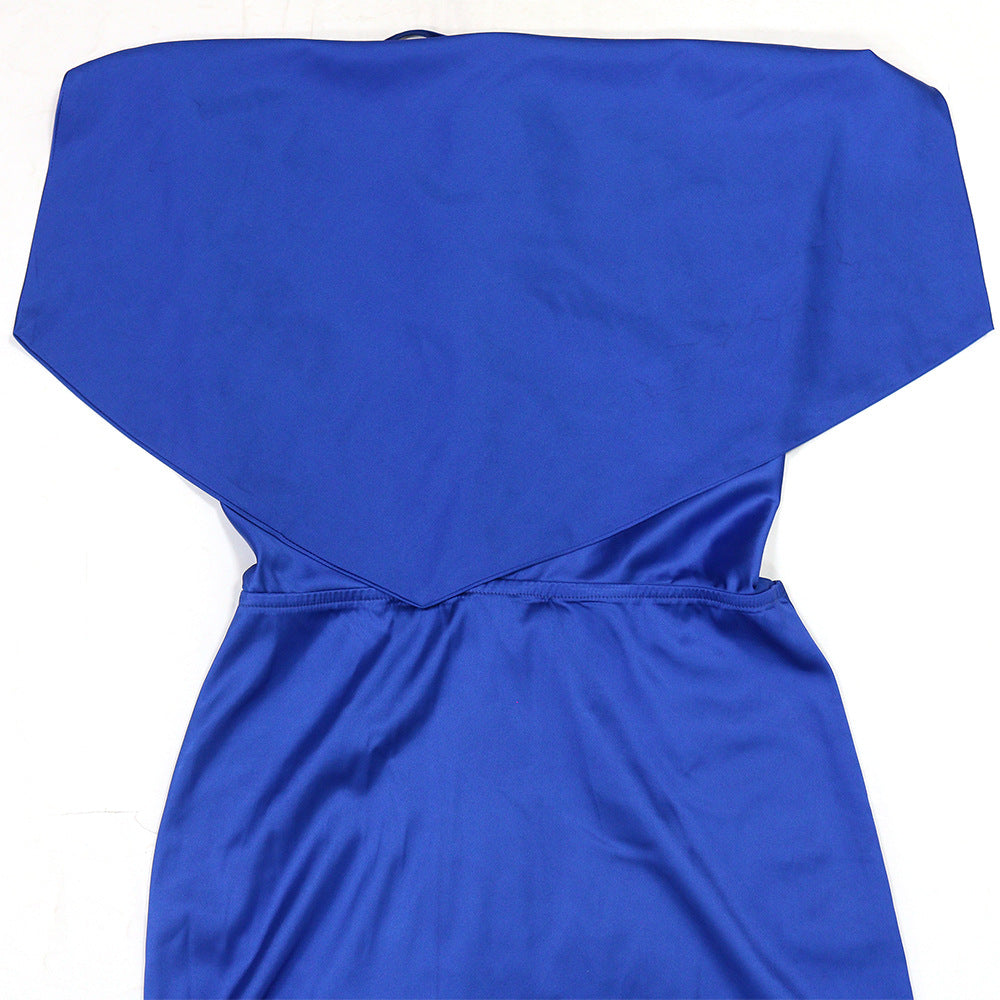 Women split backless maxi dress 16