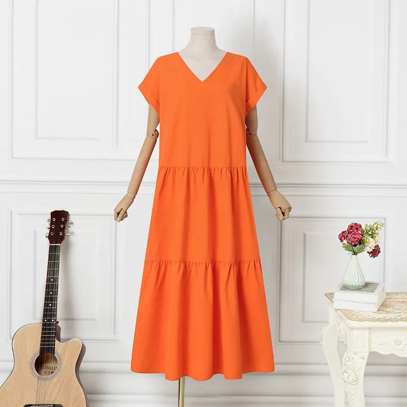 Plus Size Women Summer Sexy Short Sleeve Dress 8