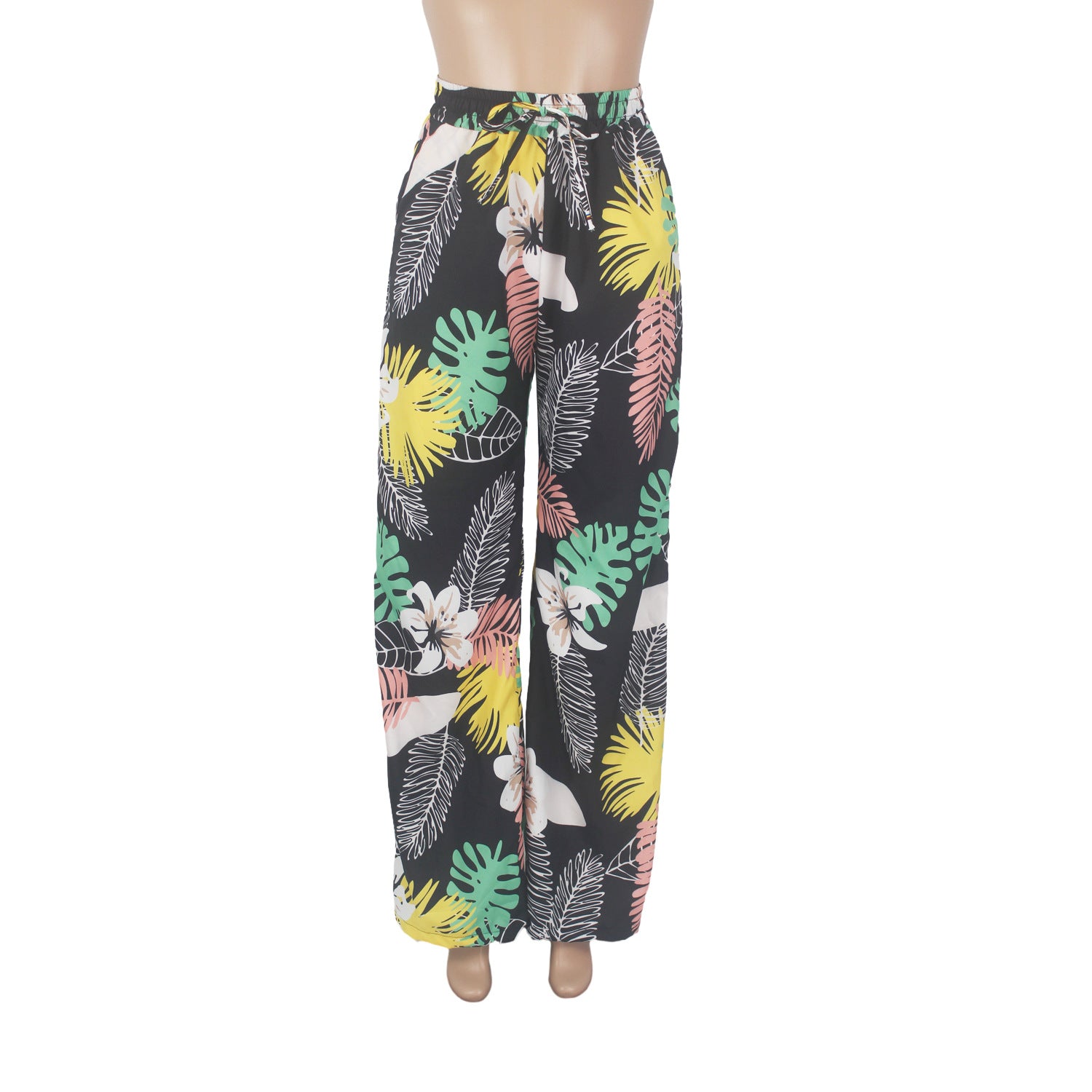 Women's Fashion Casual Graphic Print Wide Leg Pants With Pockets 19