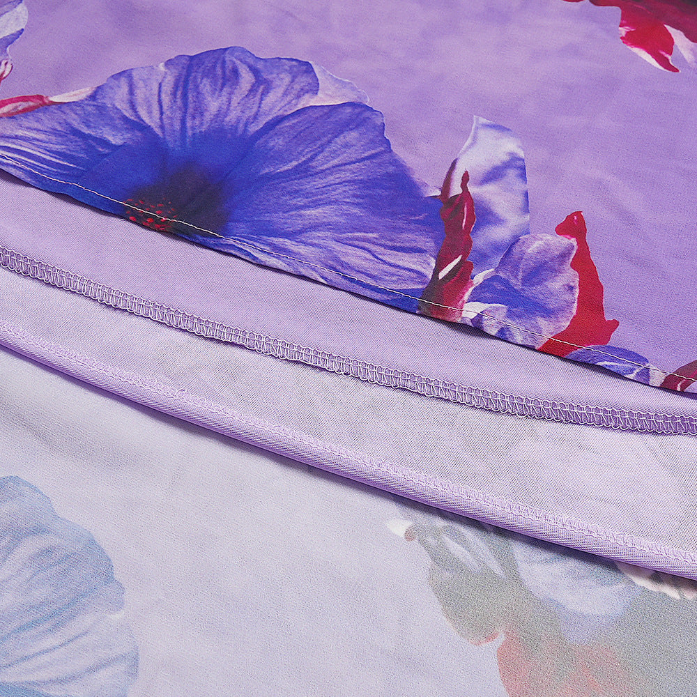 Plus Size Women African Elegant Print Long Sleeve Dress 23