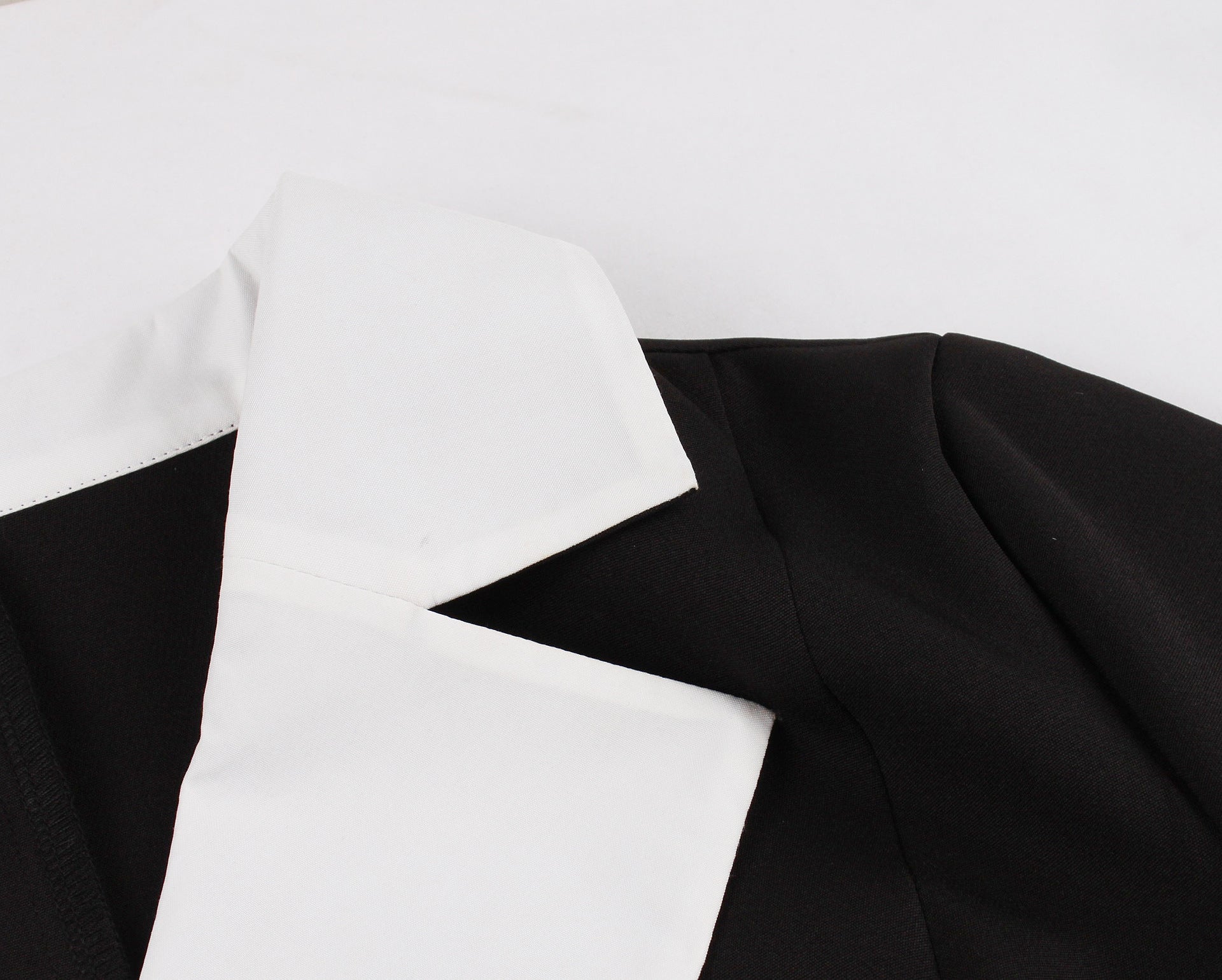 Women's Slim Fit Slim Waist High-End Color-Block Office Chic Maxi Dress for Summer 7