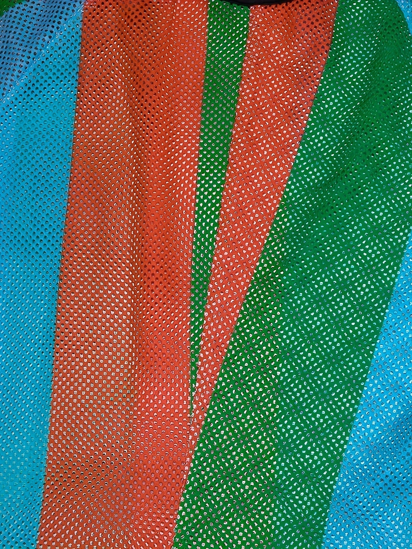 Plus Size Women Short Sleeve Striped Mesh Slit Dress 17