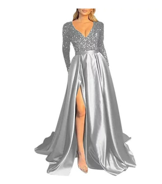 Spring Summer Party Dress Long Sequin Evening Dress（Processing time need 3-6 days） 14