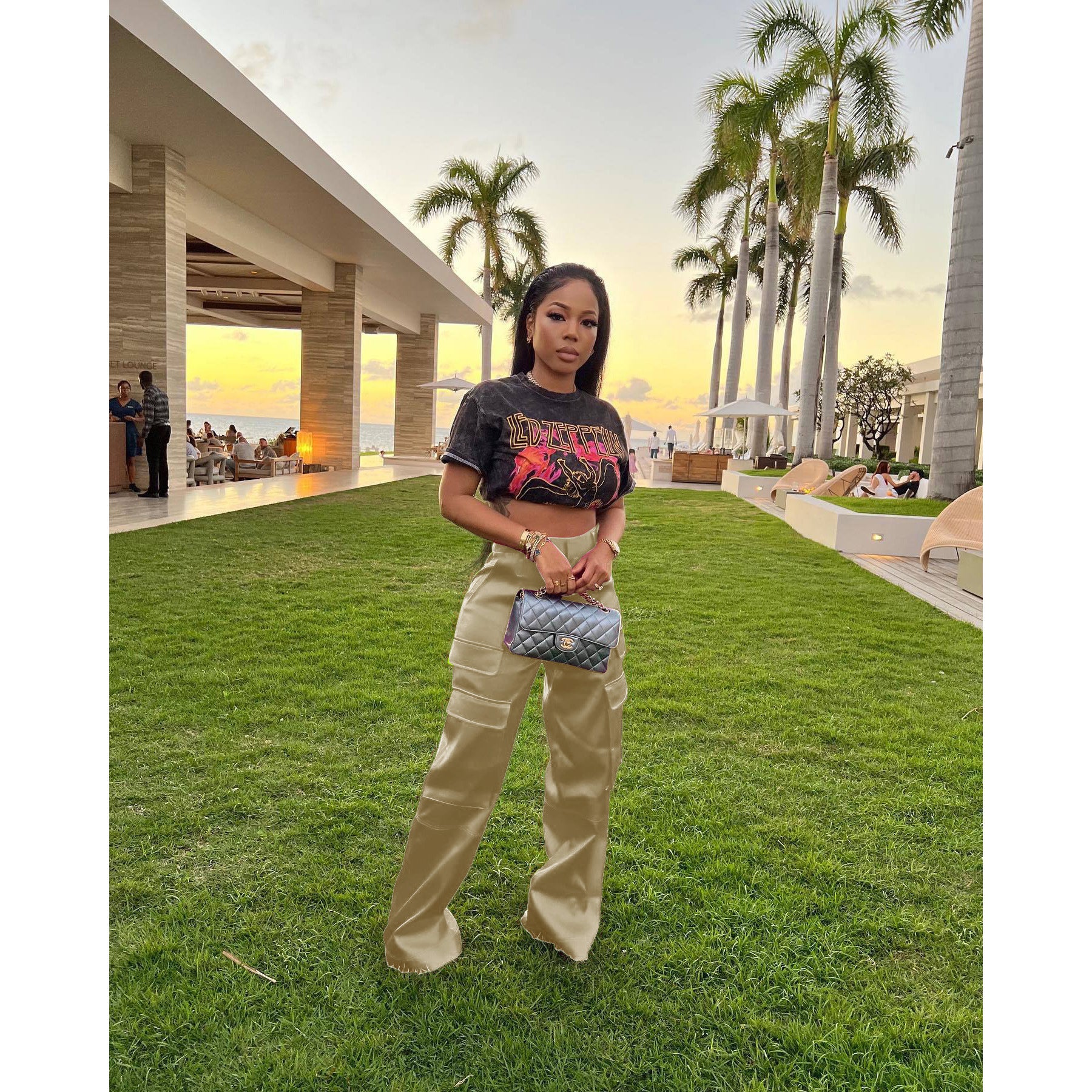 Women Casual Zipper Solid Pocket Zipper Trousers 10