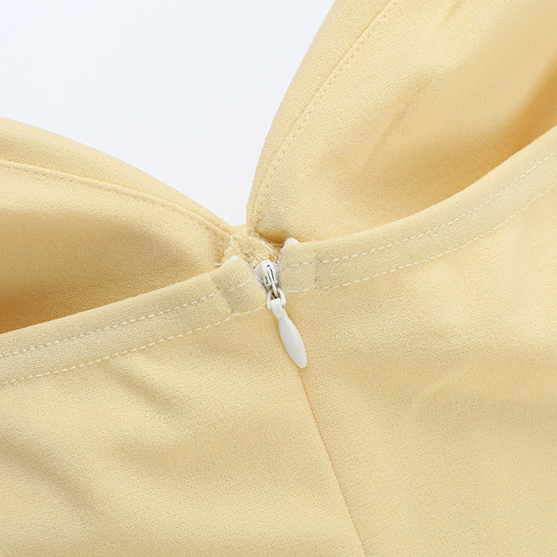 Women Halter Neck Butterfly Plunging Dress 18