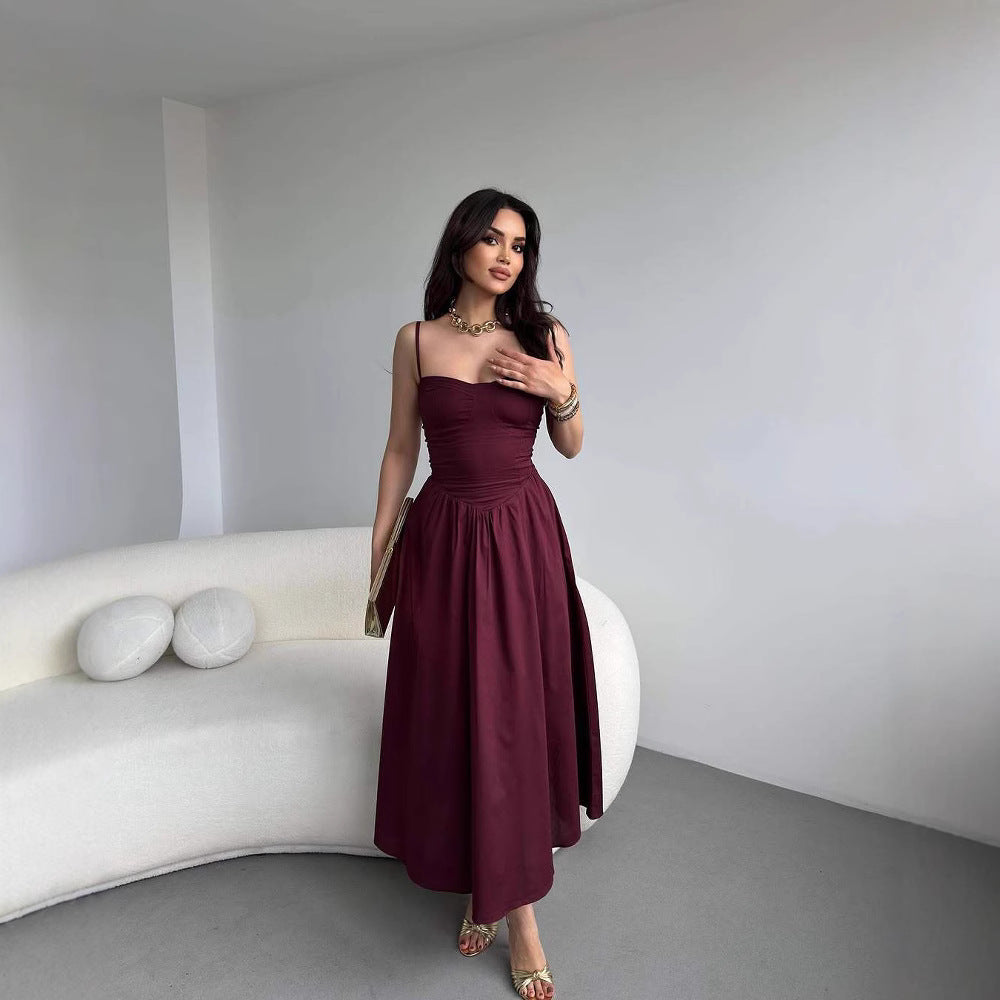 Women Summer Strapless French Sexy Dress 7