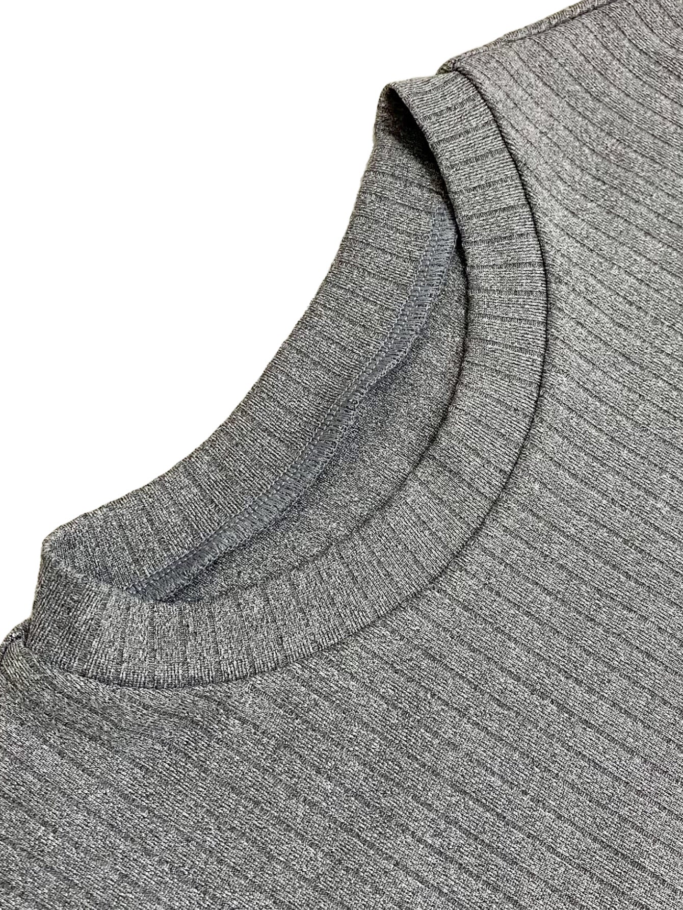 Summer Women's Fashion Round Neck Solid Rib Short Sleeve Sexy Slim Long Dress 20