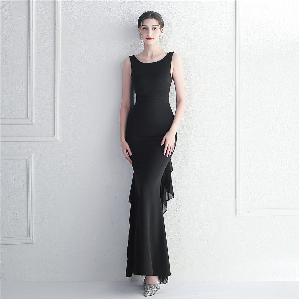 beaded satin plus chiffon wedding dinner etiquette sexy dress