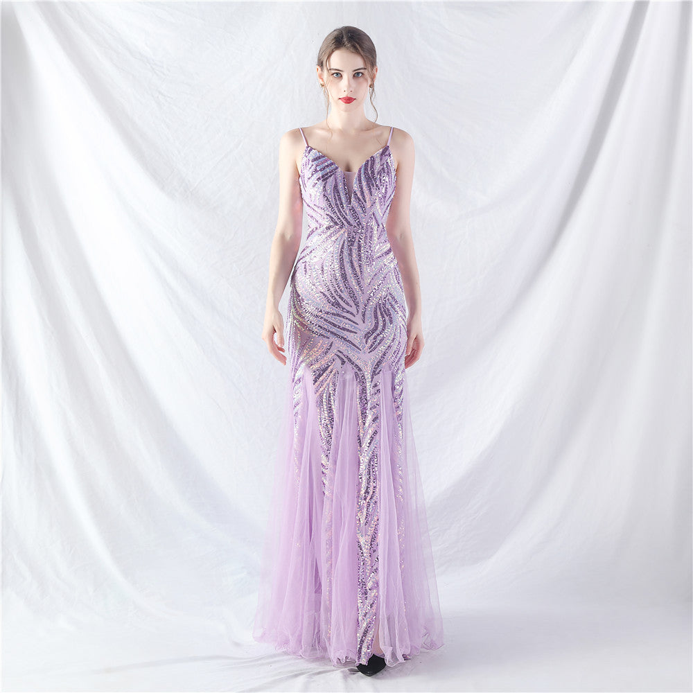 Plus Size Women 3xl4xl Sequins Plus Formal Party Maxi Evening Dress 11