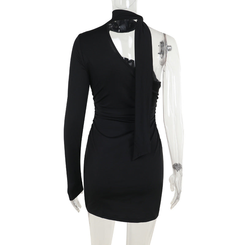 Women Slash Shoulder neck long sleeve Bodycon Dress 9