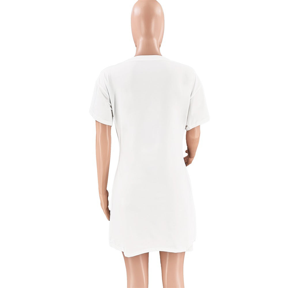 Women Printed Casual Short Sleeve Dress 7