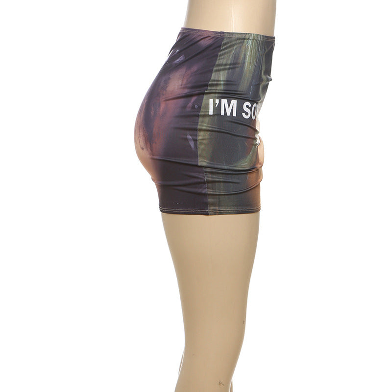 Women spring street sexy print Bodycon Skirt 8