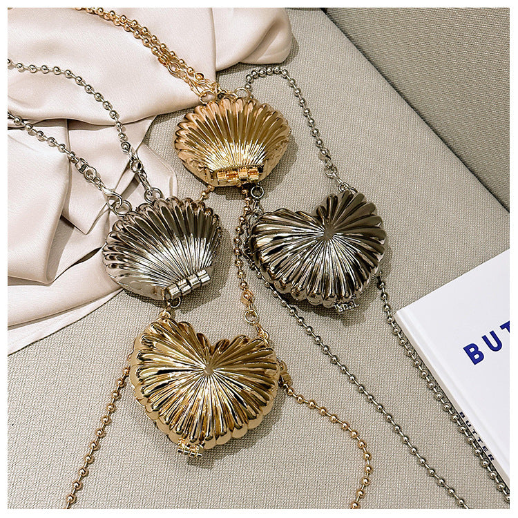 Mini Metal Shell/Heart Shape Bag One Shoulder Crossbody Fashion Bag 23