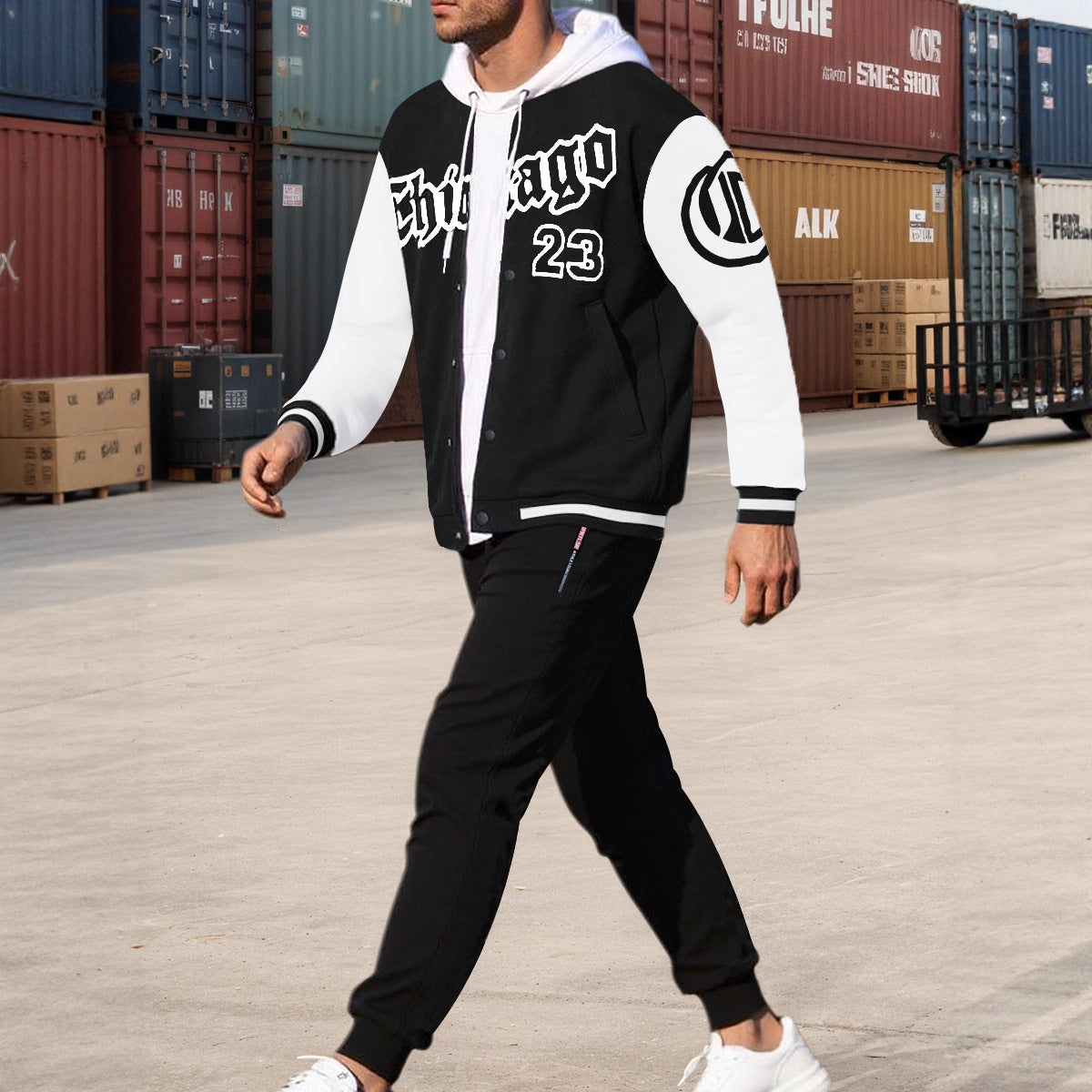 Men's fall American casual baseball jacket 11