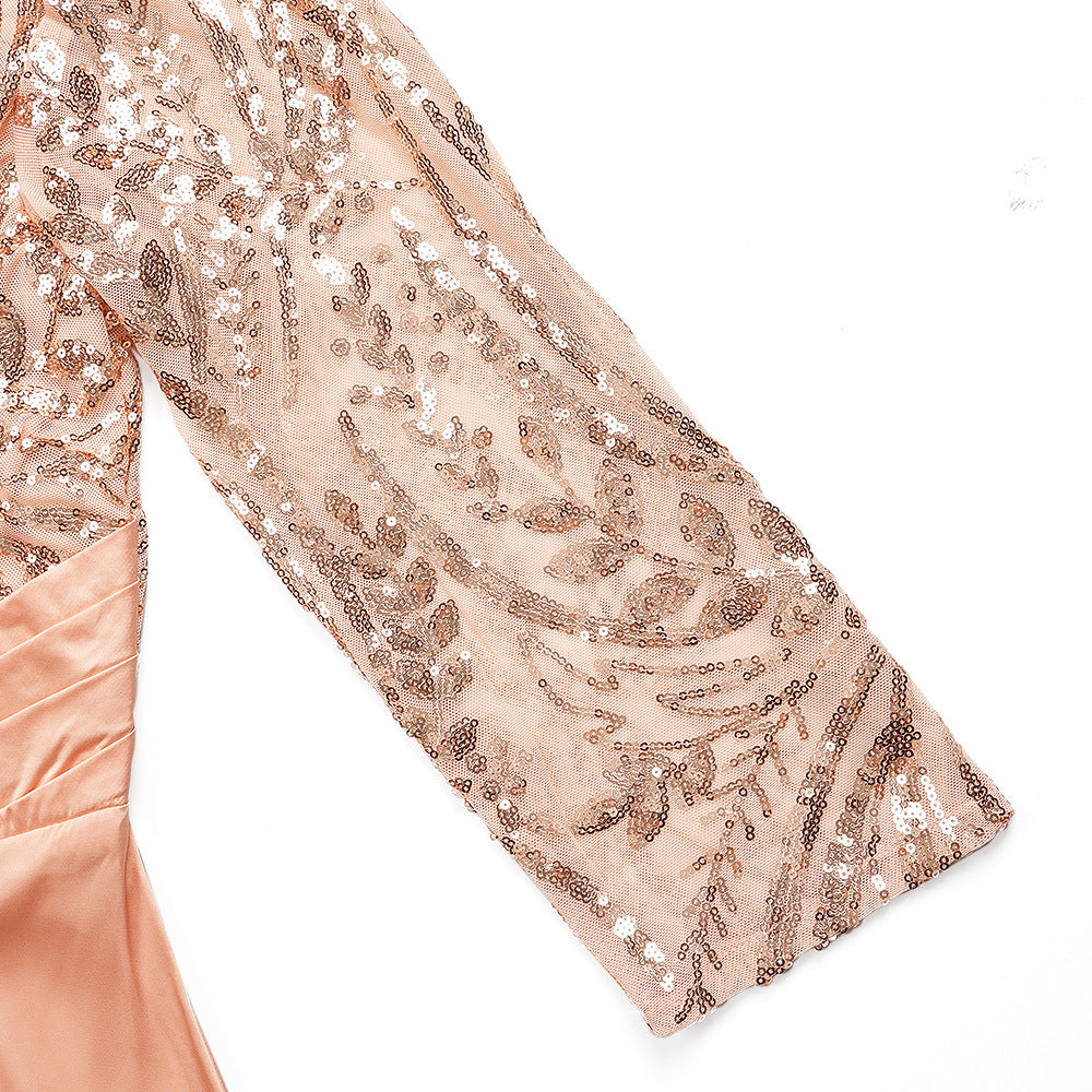 African Women's Wear Plus Size Sequined Formal Party Dress 13