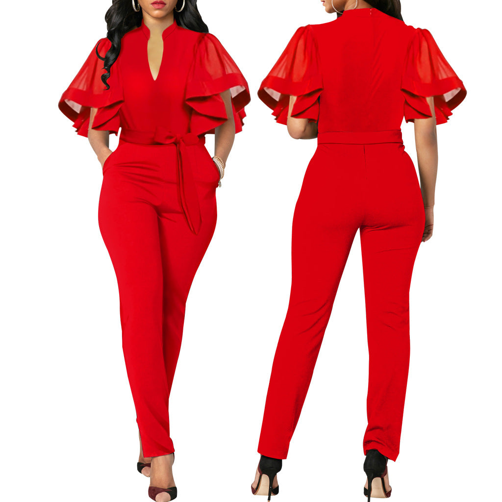Sexy fashion tie-waist women's Jumpsuit 7