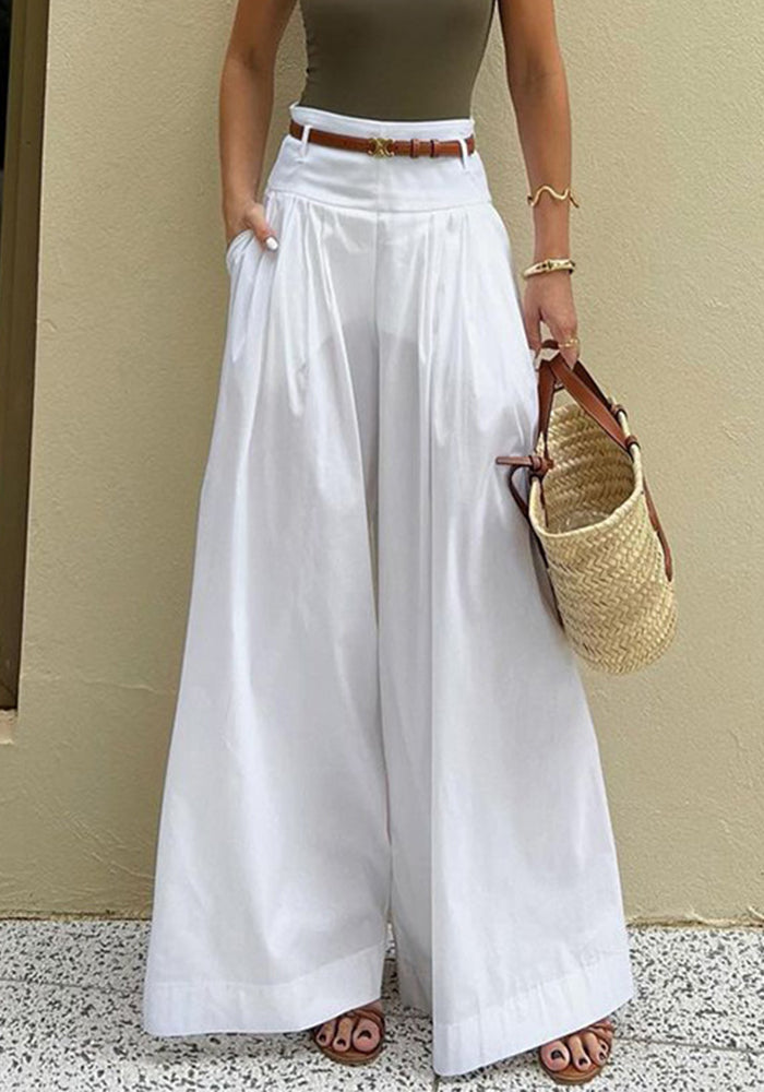 Spring and Summer Fashion Women's Casual Wide-Leg Pleated Trousers