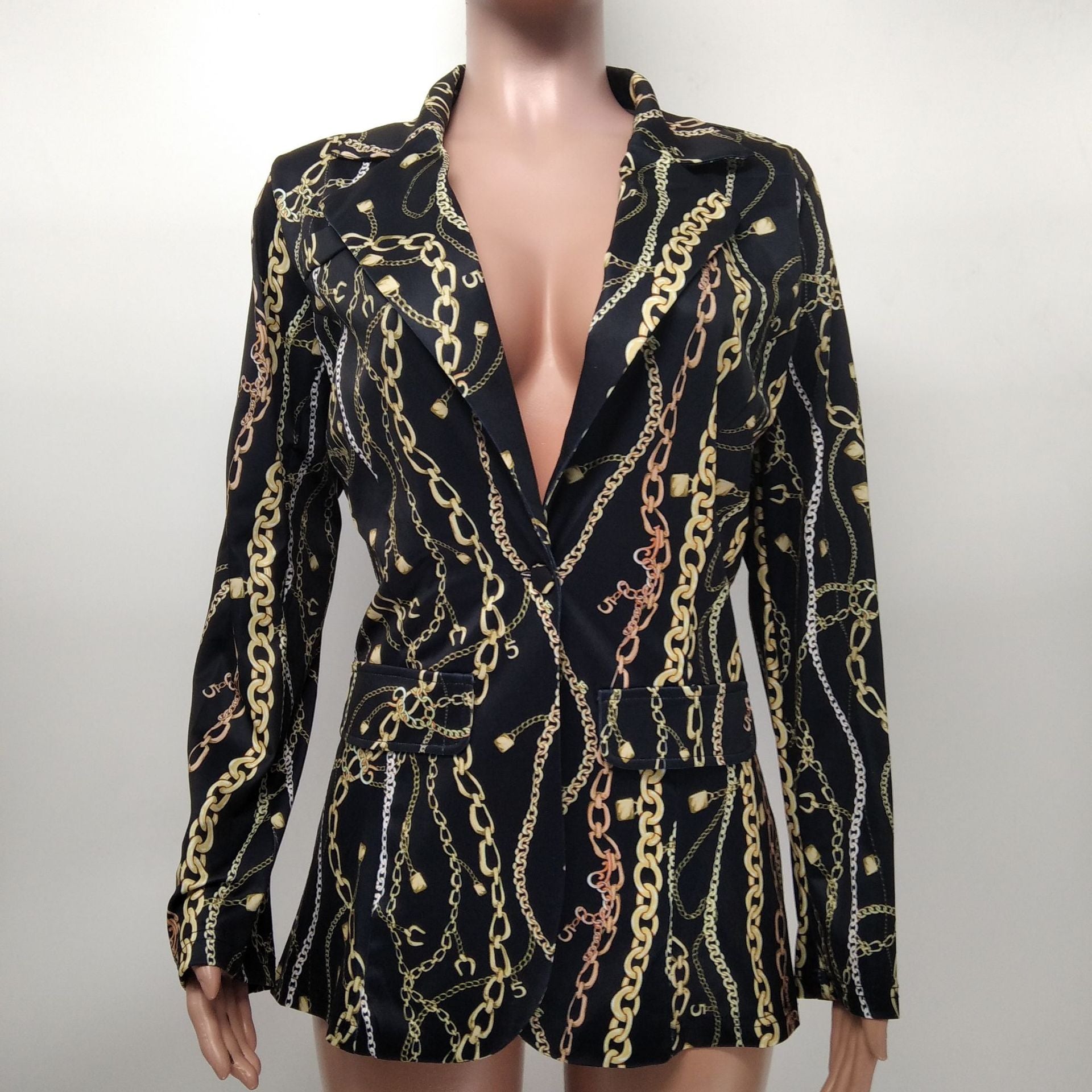 Women Casual Print Blazer 14
