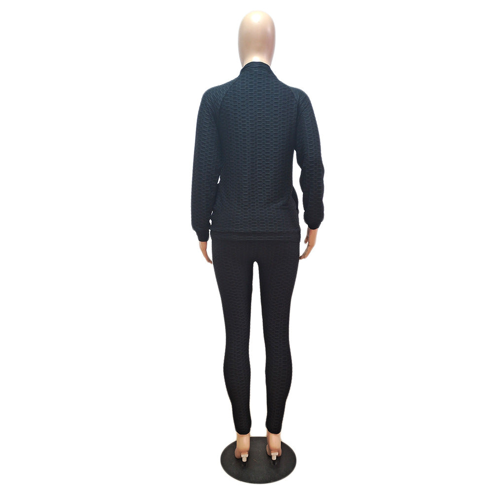 Autumn Winter Women's Sexy Home Workout Three-Piece Butt Lifting Yoga Set 18