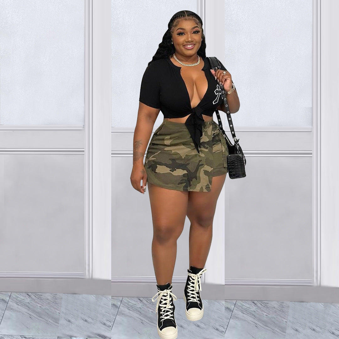 Summer Women's Casual Camo Pocket Shorts 3