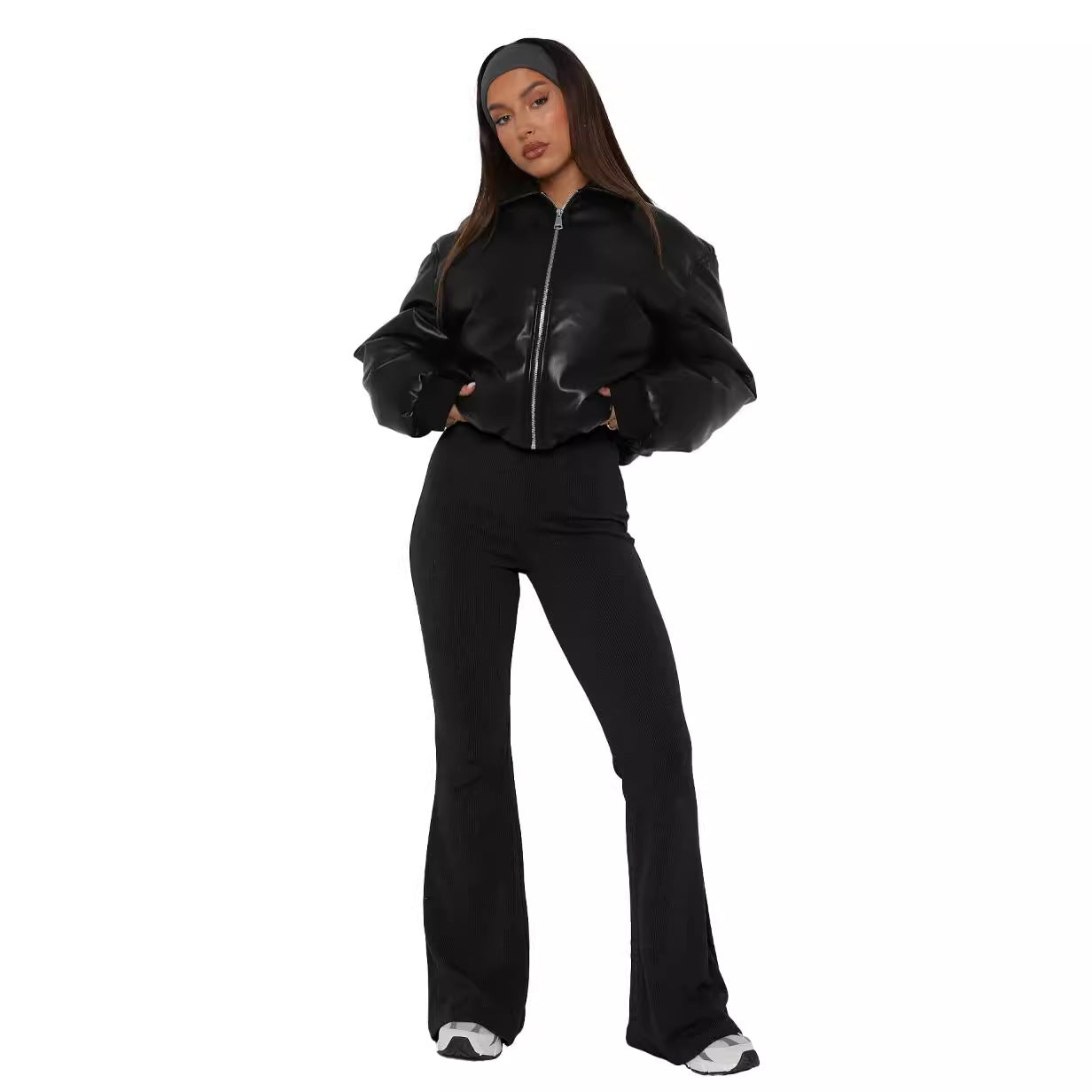 Women Elastic Bell Bottom Pants 10