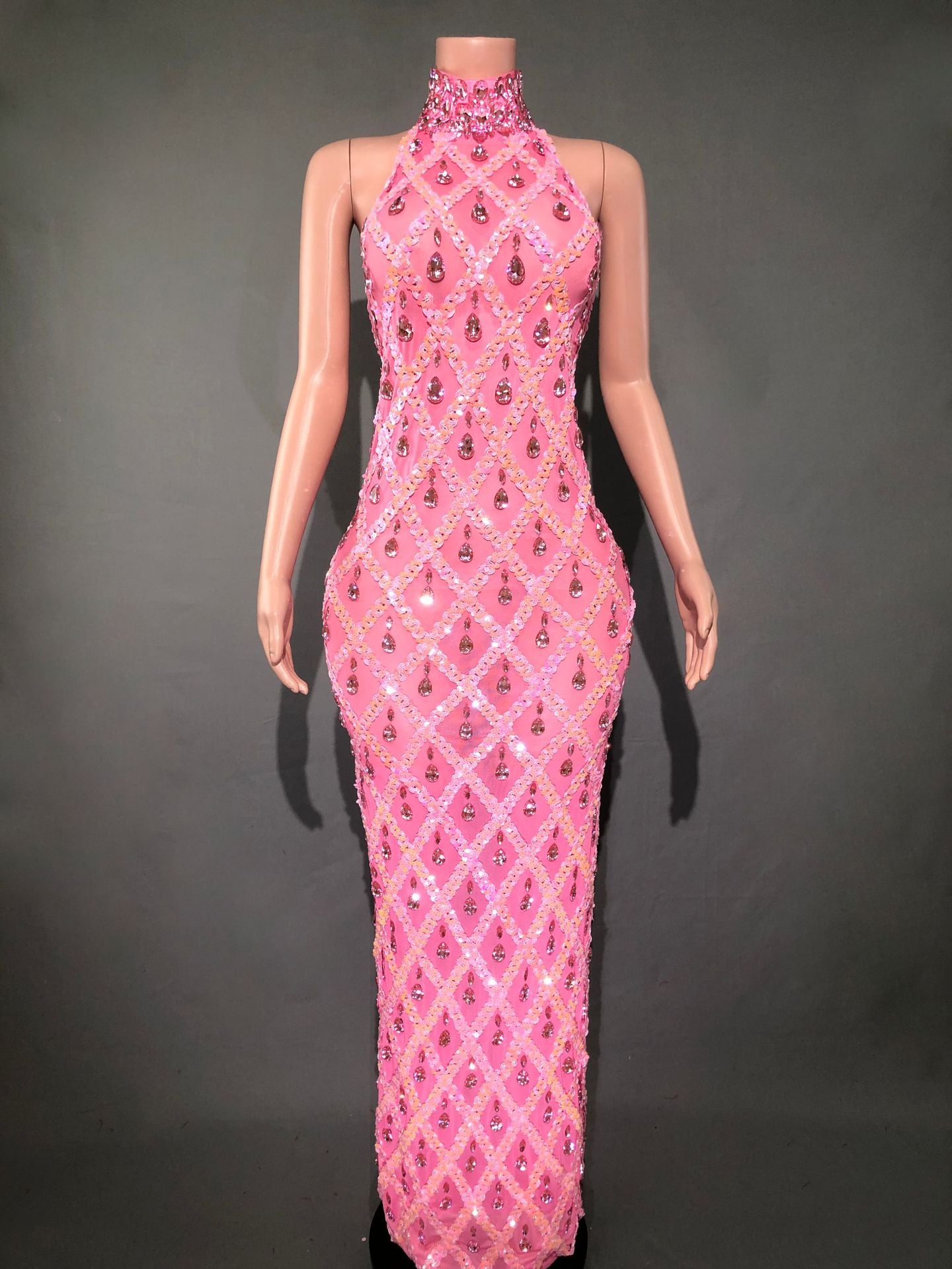 Plus Size Women rhinestone dress 14