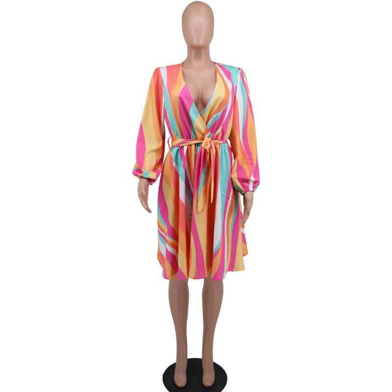 Spring Women's Long Sleeve Fashion Casual Dress 5