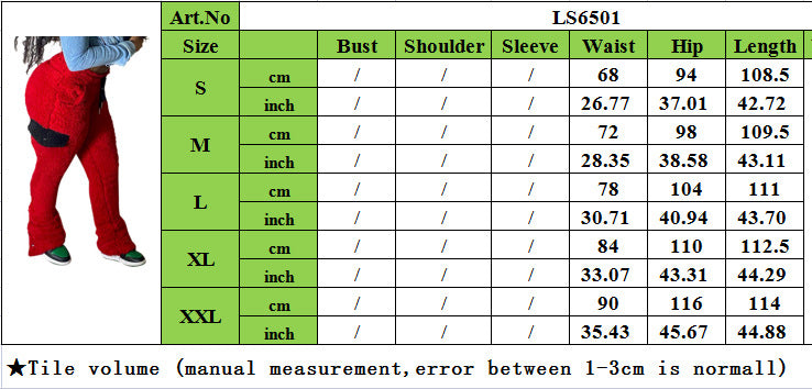 Women's Autumn Winter Fashion Slim Fleece Casual Trousers 19