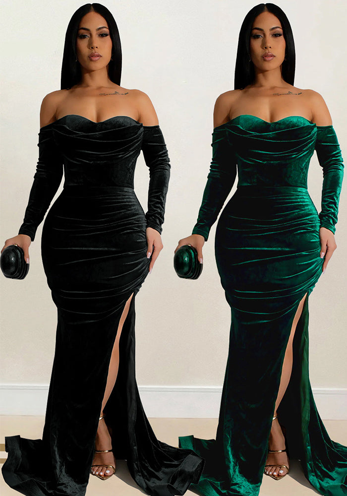 Women Solid slit dress