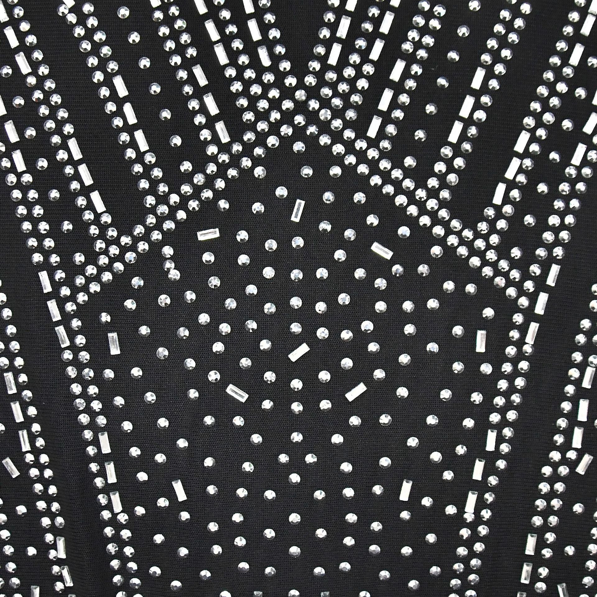 Fashion Women's Solid Color Sexy Beaded Mesh Strap Dress 19