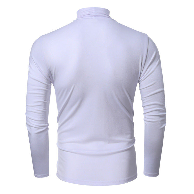 Men's Fall and Winter Turtleneck Basic Long Sleeve T-Shirt 42